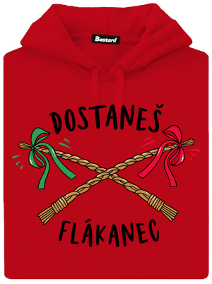 Flákanec pánská mikina klokanka Red