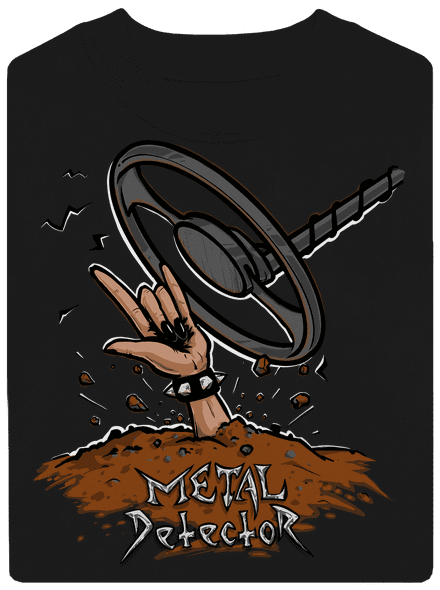 Metal detector unisex mikina bez kapuce Black