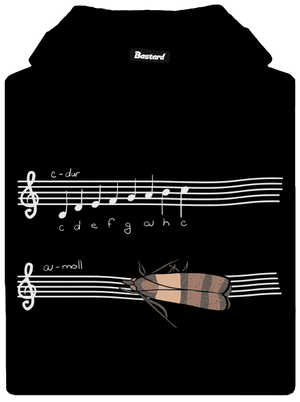 A - moll pánská mikina klokanka Black