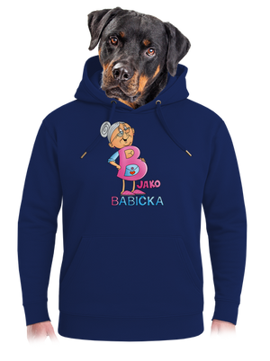 B jako babička unisex mikina premium Navy
