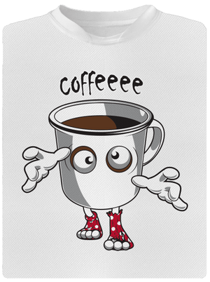 Zombie kafe pánské sportovní tričko White