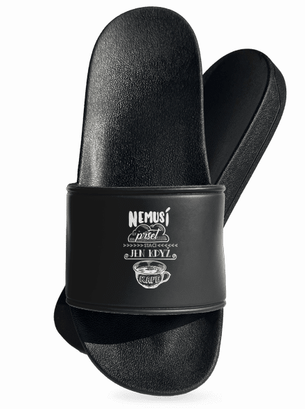 Milovník kávy pantofle Black
