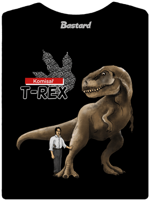 Komisař T-Rex dámské tričko s lemem Black
