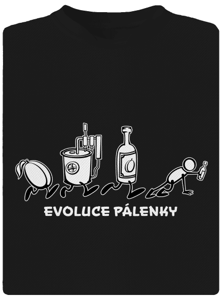 Evoluce pálenky pánské sportovní tričko Black