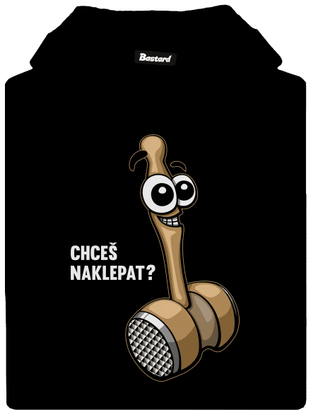 Chceš naklepat? pánská mikina klokanka Black