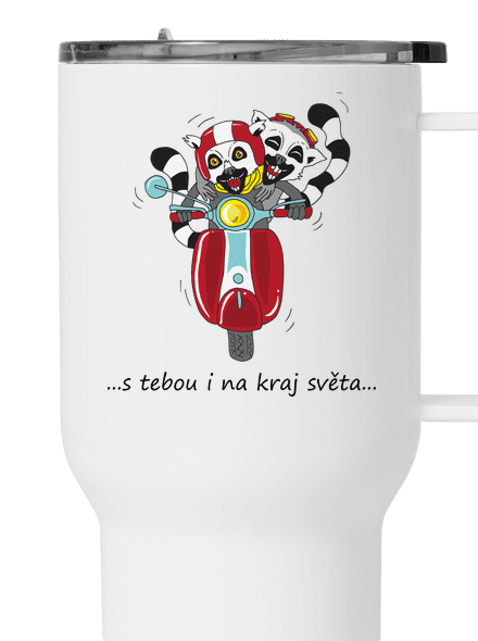 S tebou i na kraj světa termohrnek White