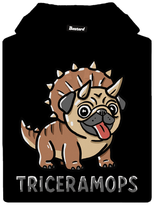 Triceramops pánská mikina klokanka Black