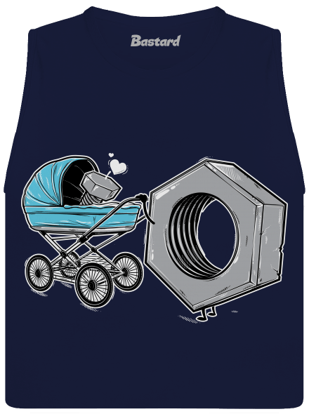 Správná matka dámské tílko volné Navy