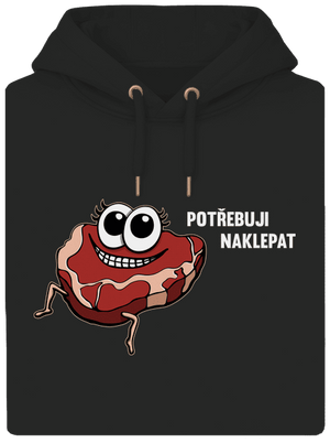 Chceš naklepat? unisex mikina premium Dark Black