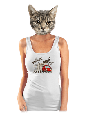 Dotankuju a jedu dámské tílko klasické White