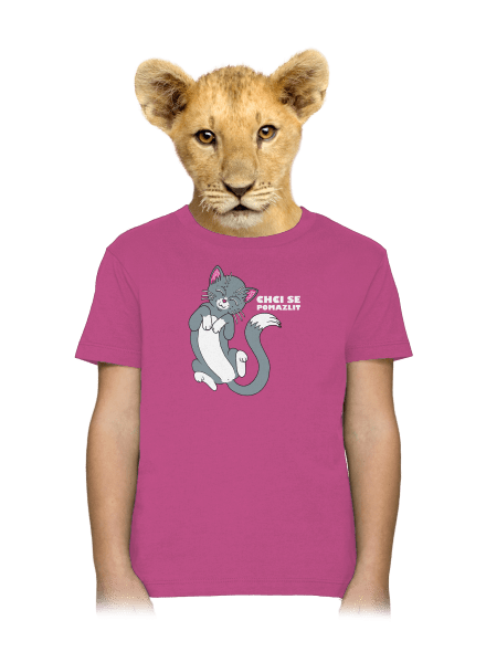 Chci se pomazlit dětské tričko Fuchsia