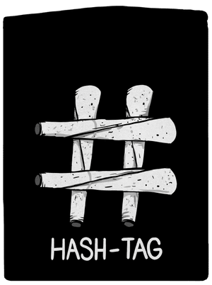 Hash tag dámská mikina na zip Black