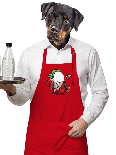Mozzarelart zástěra Red
