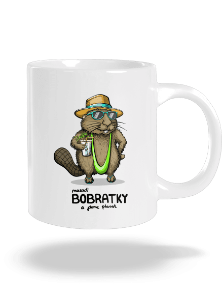 Bobratky velký hrnek White