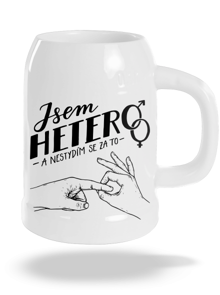 B12: Jsem hetero půllitr White