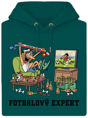 Fotbalový expert unisex mikina premium Emerald Green