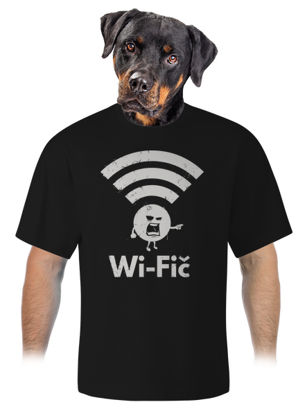 Wifič unisex tričko oversized Black