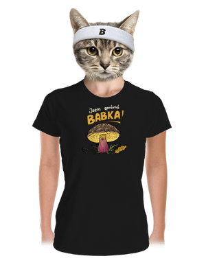 Babka a hříbeček dámské sportovní tričko Black