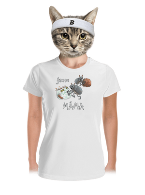 Jsem táta a máma dámské sportovní tričko White