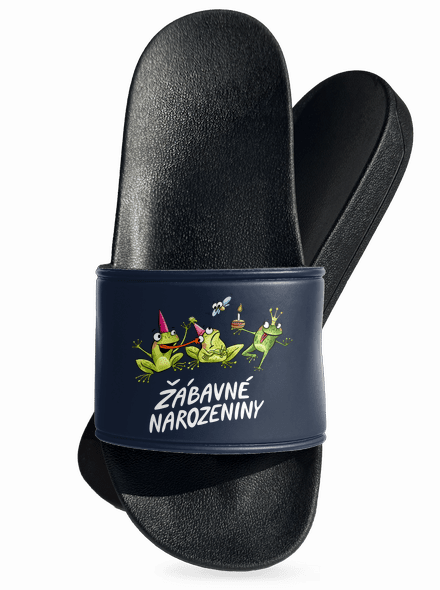 Žábavné narozeniny pantofle Navy