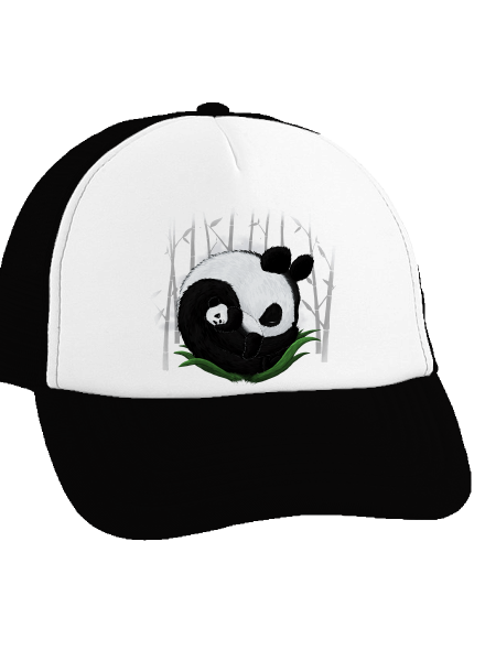 Dvě spící pandy kšiltovka truckerka Black cap