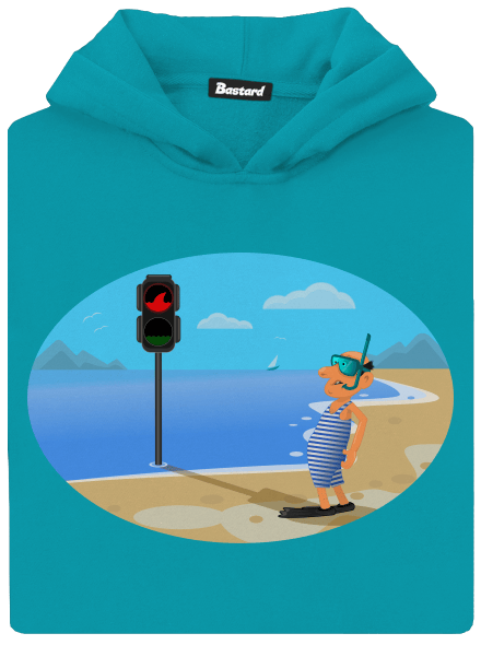 Bezpečné plavání dětská mikina klokanka Hawaiian Blue