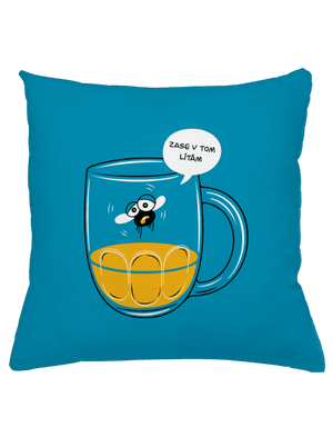 Zase v tom lítám polštář Blue Turquoise