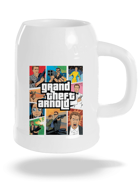 Grand Theft Arnold půllitr White