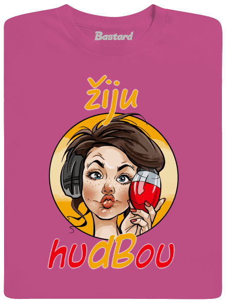 Žiju hudbou dětské tričko Fuchsia