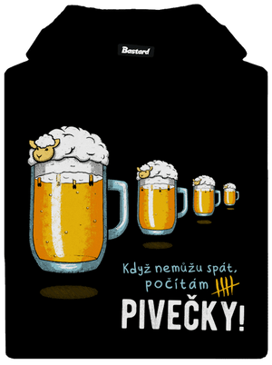 Pivečka pánská mikina klokanka Black