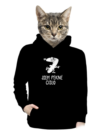 Jsem pěkné číslo dámská mikina klokanka Black