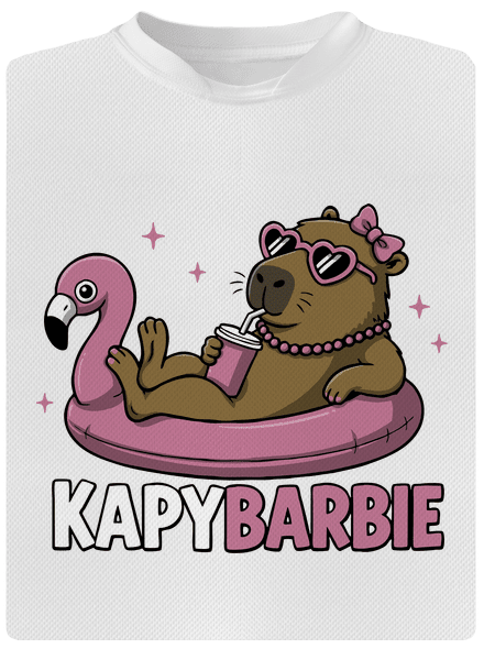 Kapybarbie pánské sportovní tričko White