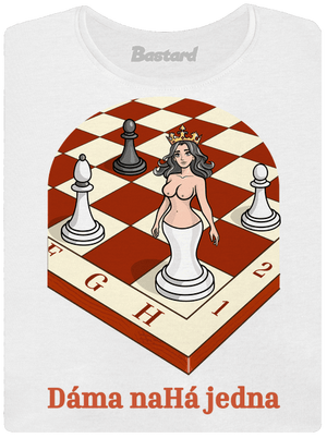 Dáma nahá jedna dámské tričko s lemem White