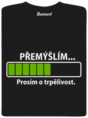 Přemýšlím pánské tričko Black