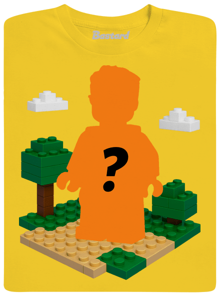 Lego postava z vlastní fotky dětské tričko Gold