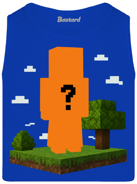 Minecraft z vlastní fotky pánské tílko Royal Blue