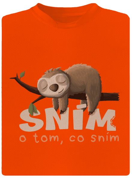 Sním o tom, co sním pánské sportovní tričko Neon Orange