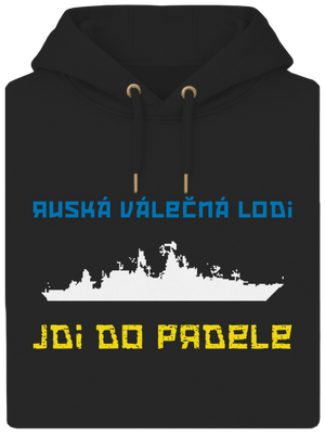 Ukrajina - Loď unisex mikina premium Dark Black