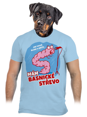 Básnické střevo pánské tričko Sky Blue