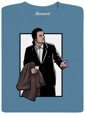 Zmatený Travolta pánské tričko Stone Blue
