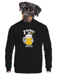 unisex mikina bez kapuce