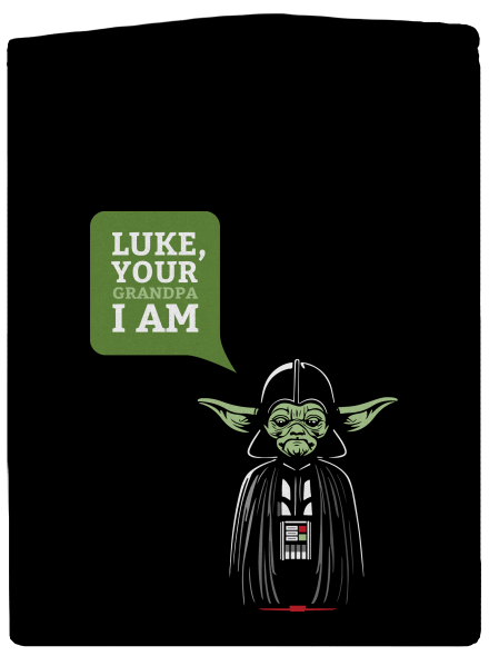 Mr. Yoda: Your grandpa I am pánská mikina na zip Black