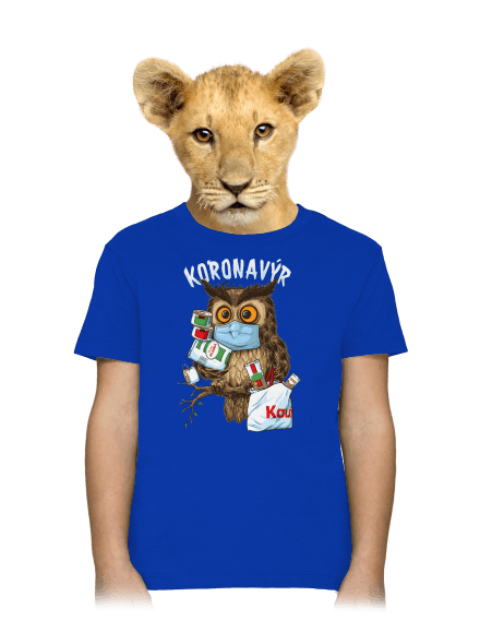 Koronavýr dětské tričko Royal Blue