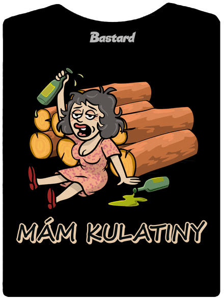 Mám kulatiny dámské tričko s lemem Black