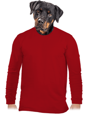 Bez potisku pánské dlouhý rukáv Red