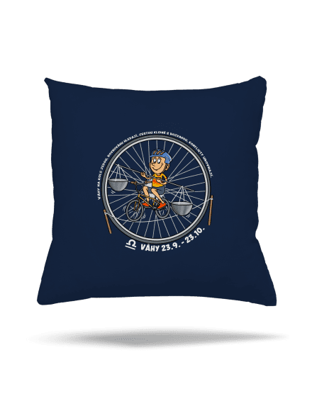 Cyklistický horoskop: Váhy polštář Dark Navy