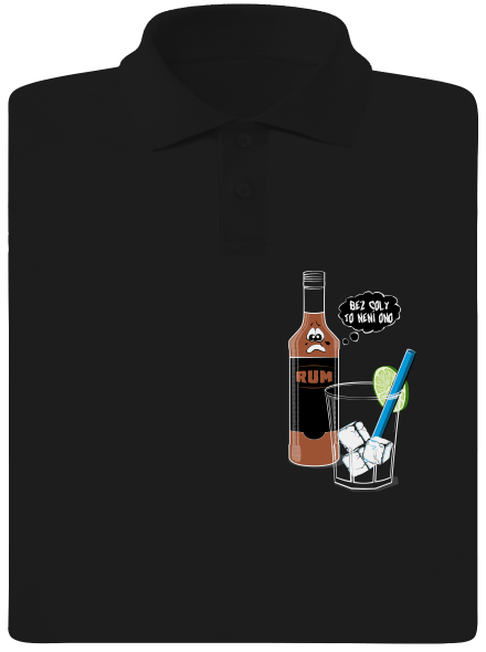 Rum a Cola pánská polokošile Black