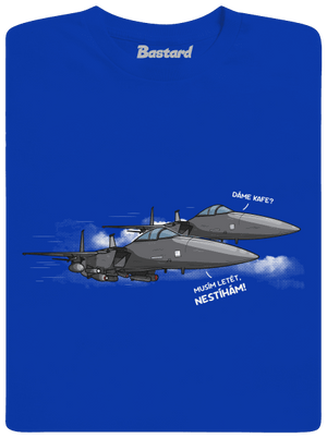 Stíhačka nestíhá pánské dlouhý rukáv Royal Blue