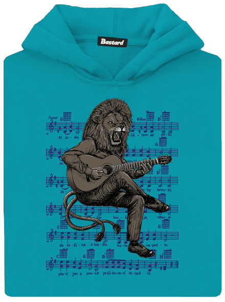 Co Čech, to muzikant dětská mikina klokanka Hawaiian Blue