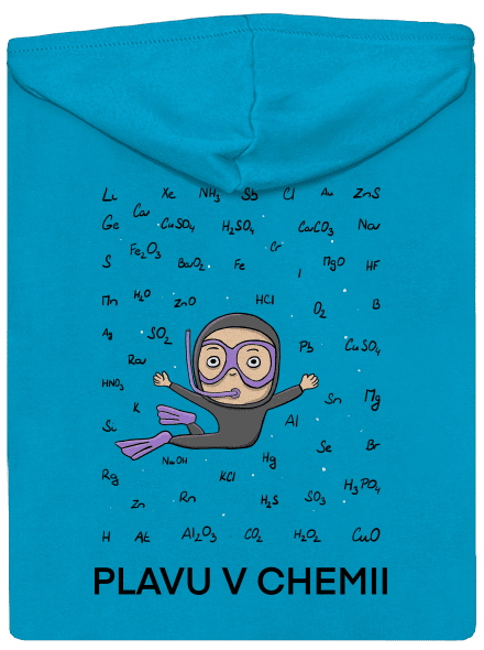 Plavu v chemii dámská mikina na zip Blue Atol